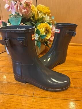 Hunters Boots Women's Short Gloss Boots UK 5 US 7 (1500